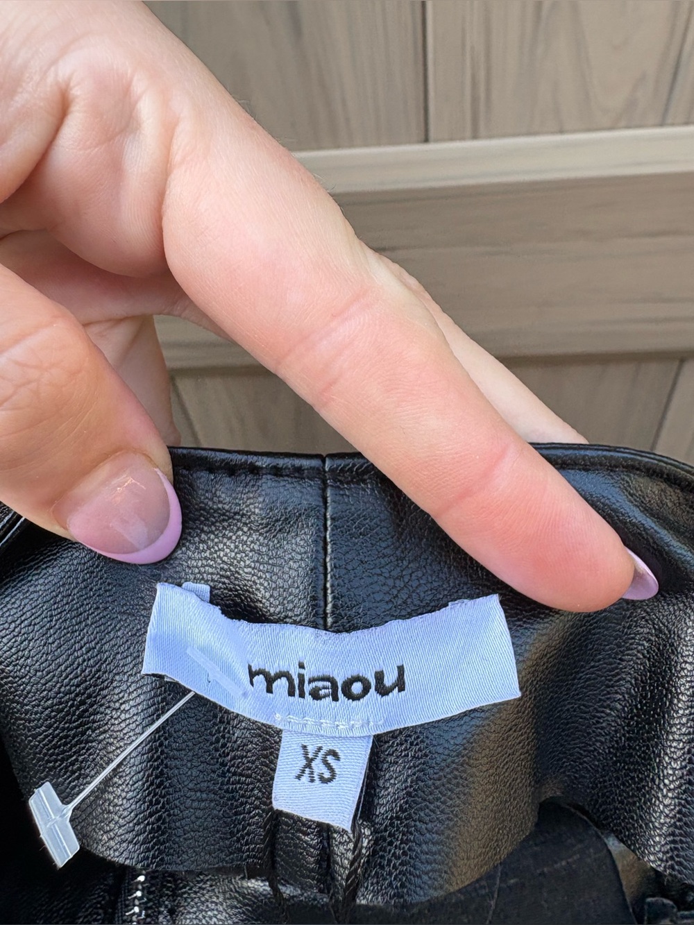 MIAOU Harlow Dress Faux Leather In Black New with Tags! - Picture 10 of 10